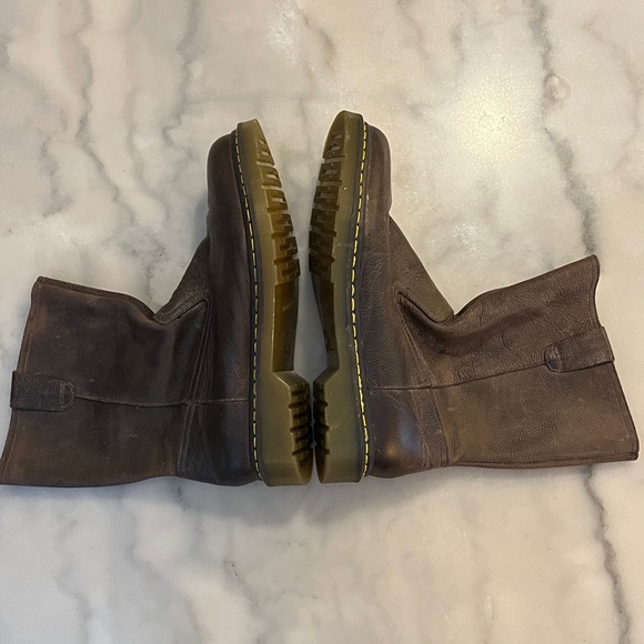 Dr. Martens Vintage Ranger Brown Leather Utility Slip On Steel Toe Work Boots - Picture 9 of 10